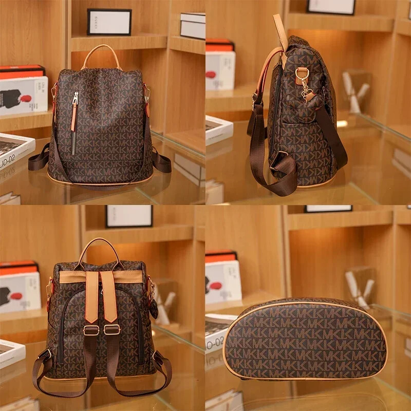 Rucsacuri de lux pentru femei, de designer, cu imprimare a scrisorii, cu rucsac delicat din țesătură PVC, geantă antiefracție Geantă de călătorie Sac A Dos