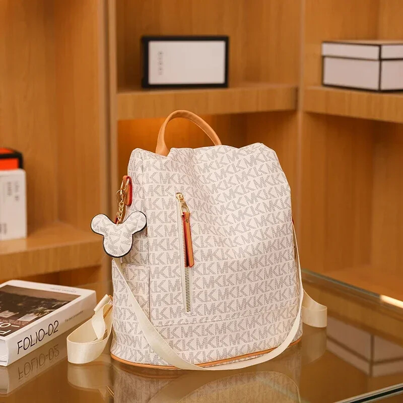 Rucsacuri de lux pentru femei, de designer, cu imprimare a scrisorii, cu rucsac delicat din țesătură PVC, geantă antiefracție Geantă de călătorie Sac A Dos