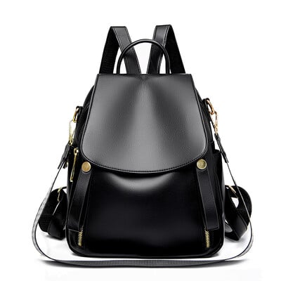 Rucsac de modă Rucsacuri din piele moale pentru femei Rucsac multifuncțional pentru doamne Rucsac de călătorie Geantă de școală de capacitate mare