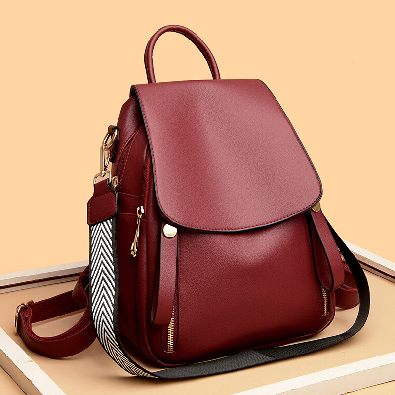 Rucsac de modă Rucsacuri din piele moale pentru femei Rucsac multifuncțional pentru doamne Rucsac de călătorie Geantă de școală de capacitate mare
