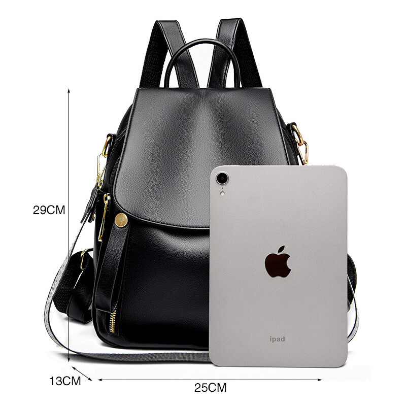 Rucsac de modă Rucsacuri din piele moale pentru femei Rucsac multifuncțional pentru doamne Rucsac de călătorie Geantă de școală de capacitate mare