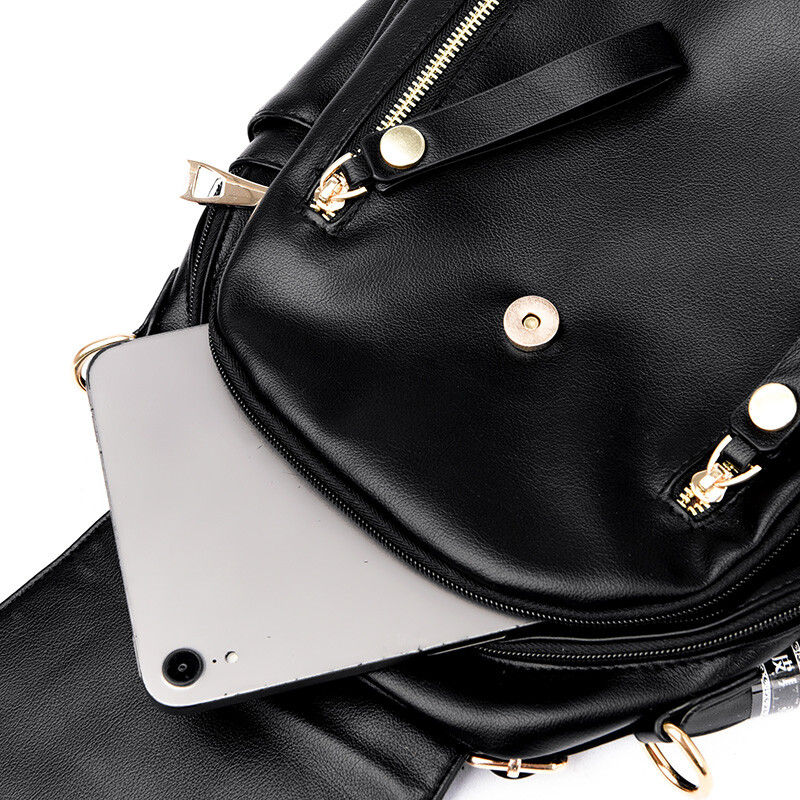 Rucsac de modă Rucsacuri din piele moale pentru femei Rucsac multifuncțional pentru doamne Rucsac de călătorie Geantă de școală de capacitate mare