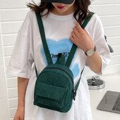 Novi modni ženski mini ruksak Jednobojni samt mali ruksaci Jednostavne ležerne studentske torbe za knjige Putne ruksake