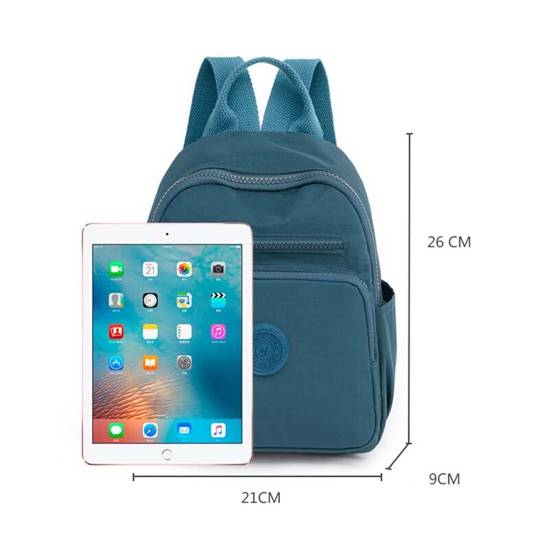 Női alkalmi hátizsák, divatos mini nejlon iskolatáska lányoknak Minimalista, tömör, könnyű súlyú kis utazó hátizsák, Mochilas