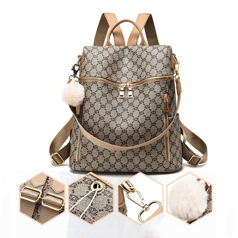 GLMAHUA luksus zīmola dizaina sieviešu mugursomas Sieviešu mugursoma Modes PU ādas apdrukas raksts sieviešu soma