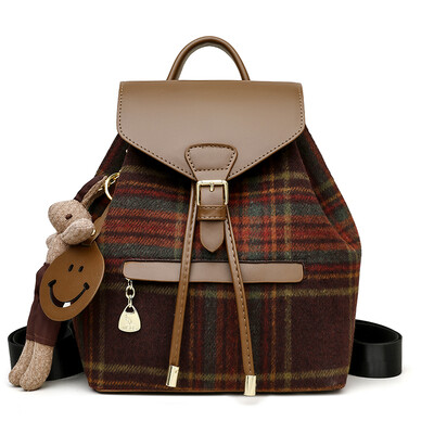 Modni karirani najlonski ruksak Luksuzni ženski dizajnerski ruksaci velikog kapaciteta Putna Mochilas školska torba Sac A Dos