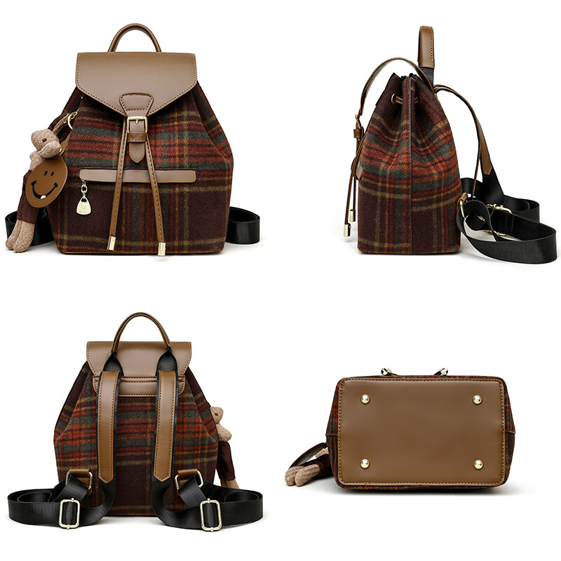 Modni karirani najlonski ruksak Luksuzni ženski dizajnerski ruksaci velikog kapaciteta Putna Mochilas školska torba Sac A Dos