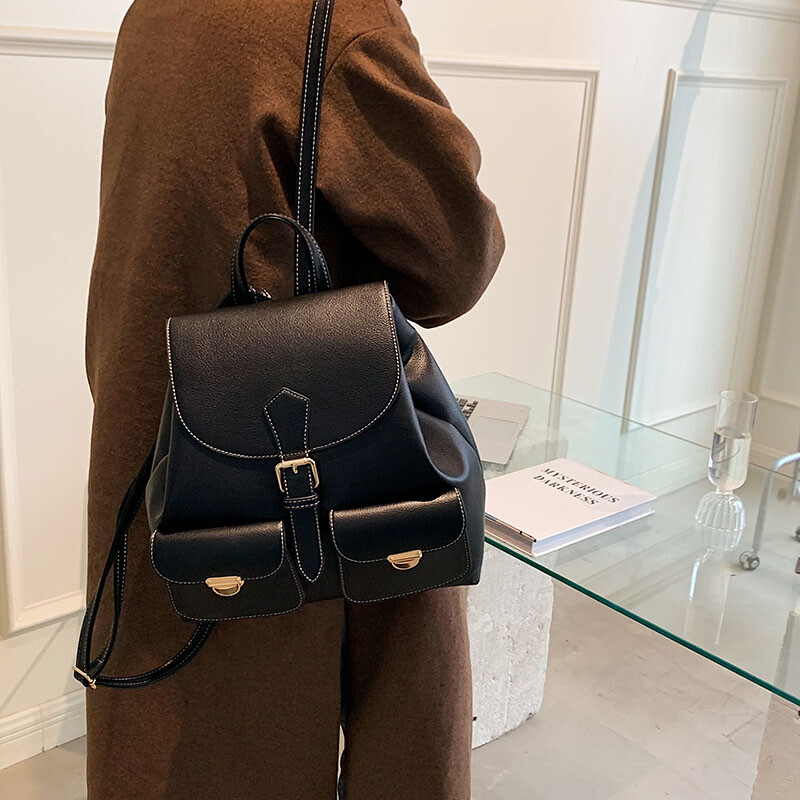 Bőr hátizsák nőknek utazási alkalmi hátizsákok fiatal lány válltáskák Luxus női iskolatáskák kültéri hátizsákok