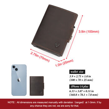 HUMERPAUL Smart Pop Up Card Wallet για άνδρες RFID Γνήσια δερμάτινη θήκη για κάρτες Λεπτή γυναικεία τσάντα με φερμουάρ για κέρματα με θήκη χαρτονομισμάτων