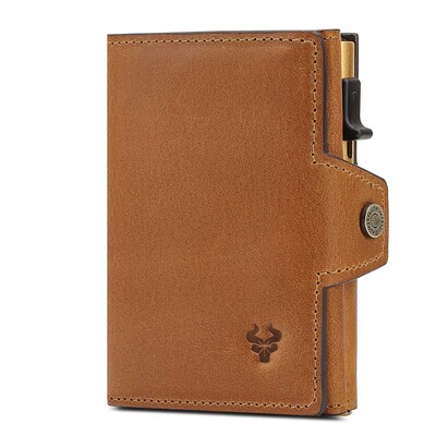 HUMERPAUL Smart Pop Up Card Wallet για άνδρες RFID Γνήσια δερμάτινη θήκη για κάρτες Λεπτή γυναικεία τσάντα με φερμουάρ για κέρματα με θήκη χαρτονομισμάτων