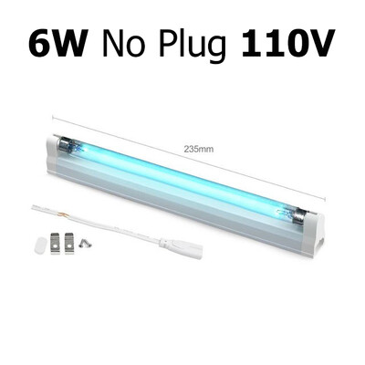 T5 CFL sterilizavimo UV kvarco lempos vamzdžių dezinfekcija UVC ultravioletinė lemputė su ozonu 6W 8W 220V 110V kambario sterilizatorius