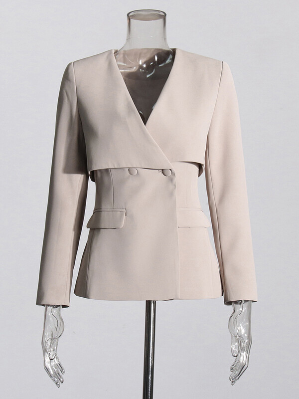 TWOTWINSTYLE Seturi de două piese largi, solide, pentru femei, cu decolteu în V, cu mânecă lungă, tunic, pantaloni cu talie înaltă, pantaloni lați, set elegant pentru femeie nou