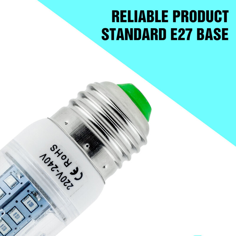 UV baktericidinė lempa Kukurūzų dezinfekcijos lemputė E27 Ultravioletinės sterilizatoriaus lempos E14 B22 lemputės E26 E12 30 102LED naikina erkes