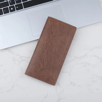 1 gab. Ādas garš vīriešu maks. Vadītāja apliecības ID Maka kartes futrālis Viss vienā maka glabāšanas aizsargājošie glabāšanas piederumi