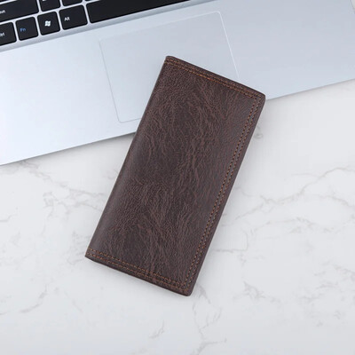 1 gab. Ādas garš vīriešu maks. Vadītāja apliecības ID Maka kartes futrālis Viss vienā maka glabāšanas aizsargājošie glabāšanas piederumi