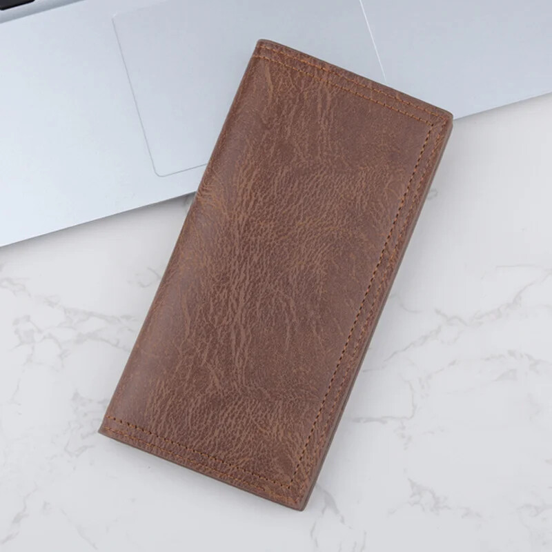 1 gab. Ādas garš vīriešu maks. Vadītāja apliecības ID Maka kartes futrālis Viss vienā maka glabāšanas aizsargājošie glabāšanas piederumi