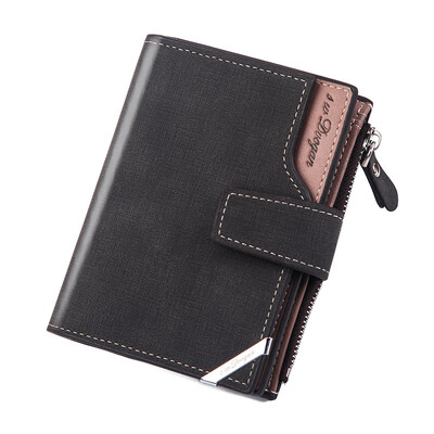 Muški novčanik s okomitom kopčom, europski i američki preklopni novčanik za mlade, siguran i velikog kapaciteta, nulti novčanik Poklon za prijatelje obitelji.