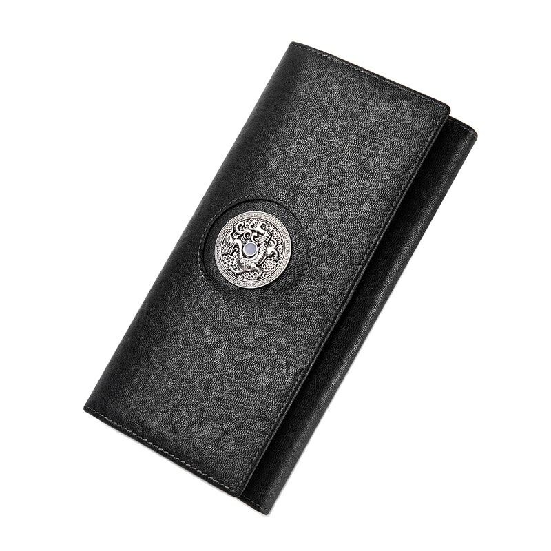 BISON DENIM Vintage dugi novčanik od prave kože novi dizajnerski brend luksuzna ručna torba od kravlje kože držač kartice muški ženski torbica novčanik