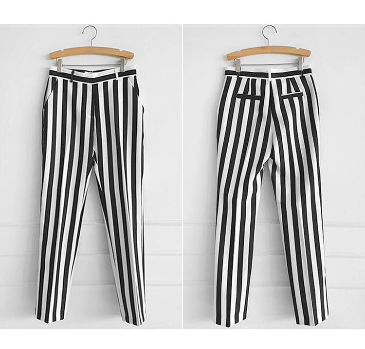 Új őszi, elegáns csíkos, hivatalos üzleti ruházati öltönyök, női hosszú ujjú, kétsoros blézer + nadrágok koreai divatos OL ruhák