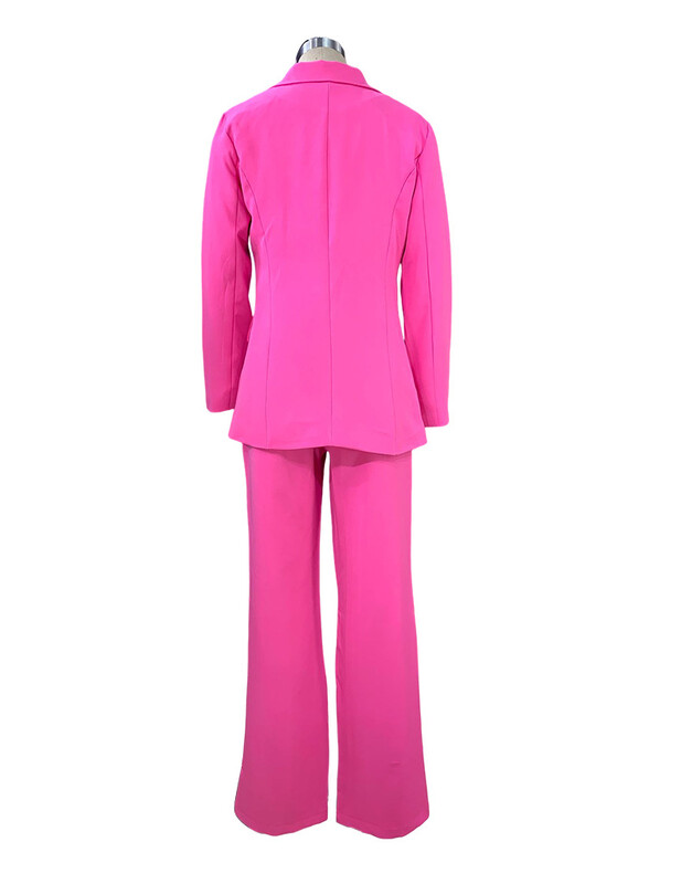 BAMBOOBOY Elegantni jednobojni blejzer odijelo dugih rukava i dvodijelni komplet hlača za žene proljeće jesen klasična OL ulična odjeća