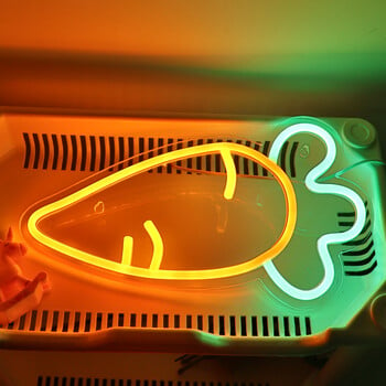 1 τμχ Carrot LED Art Wall Art Φωτιστικό νέον για πάρτι κουζίνας δωματίου Shop Pub Club Decoration 12,01\'\'*6,5\'\'