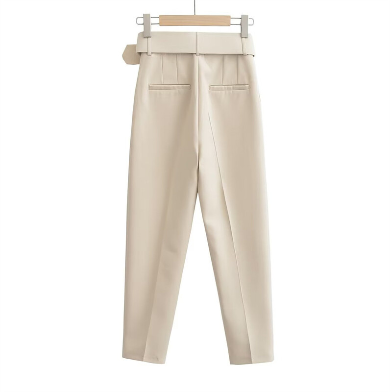 Nova ženska odjeća UNIZERA 2023. jesen/zima Novi modni stil Svestrane ležerne hlače s širokim remenom