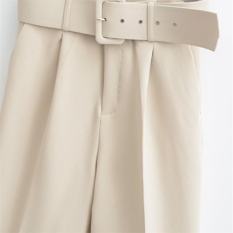 Nova ženska odjeća UNIZERA 2023. jesen/zima Novi modni stil Svestrane ležerne hlače s širokim remenom