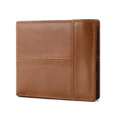 Muški novčanik RFID-zaštićen kožni dvostruki novčanik Muški ekstra kapacitet Muški novčanik Kožni dvostruki ultratanki novčanik za kreditnu karticu