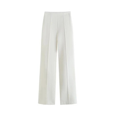 TRAF Γυναικεία Μόδα Νέα μακρυμάνικη ζώνη Φιόγκο blazers κοστούμι παλτό Κομψό γυναικείο ψηλόμεσο παντελόνι Παντελόνι δύο τεμαχίων