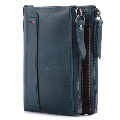 Klassikaline meeste rahakott Ehtsast lehma nahast lühike kaardihoidja nahast meeste rahakott Kvaliteetne disain meeste rahakott lukuga taskuga