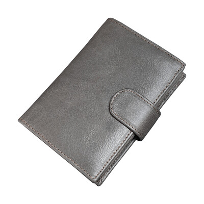 Augstākās kvalitātes īstas govs ādas maks vīriešu īsa dizaina somiņa ar pases fotoattēlu turētāju vīriešu sajūga makiem