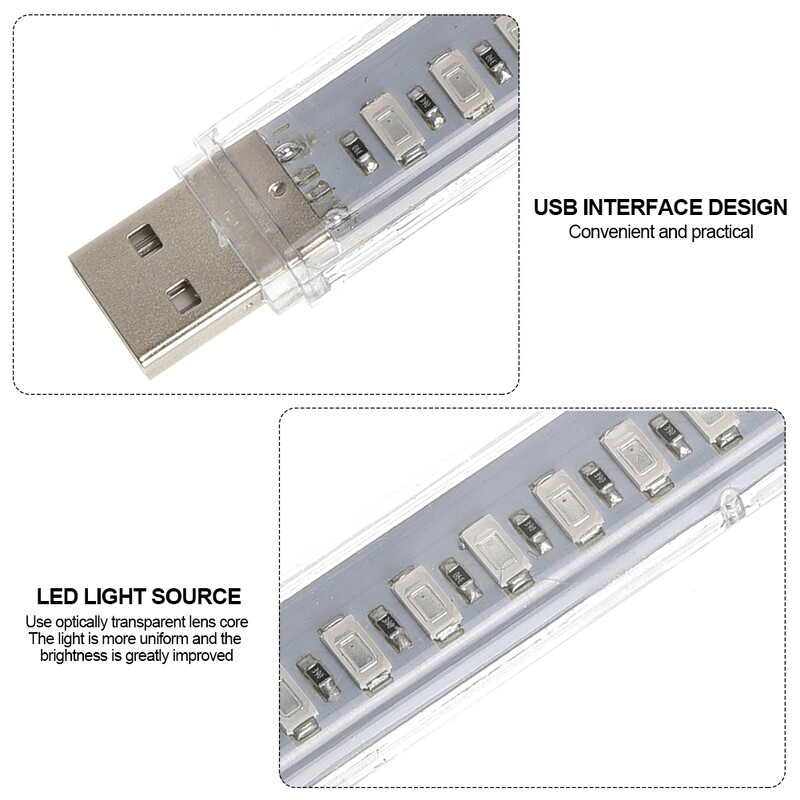 USB LED auginimo lemputė 14 šviesos diodų raudona 7 šviesos diodų mėlyna viso spektro augalų auginimo lempa staliniams kompiuteriams auginimo lemputės, skirtos kambarinių šiltnamių augalų sėkloms