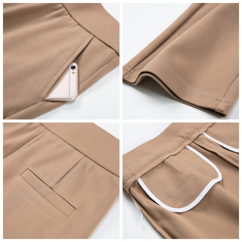 Visokokvalitetne ženske ležerne tajice Elastične radne hlače visokog struka Chubby Pant Proljetno/ljetne hlače za putovanje na posao Hlače s ravnim nogavicama