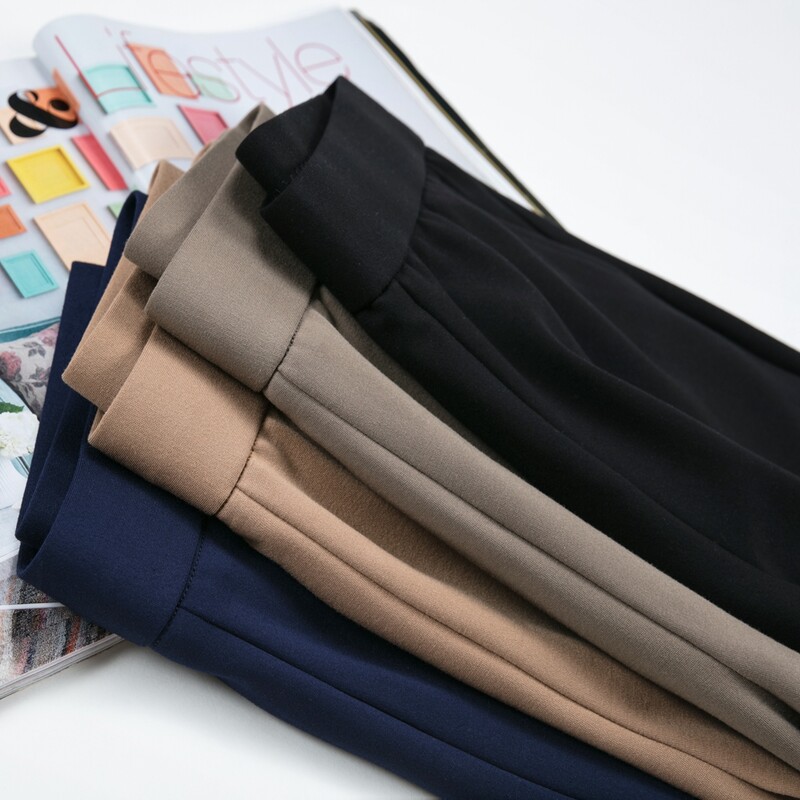 Visokokvalitetne ženske ležerne tajice Elastične radne hlače visokog struka Chubby Pant Proljetno/ljetne hlače za putovanje na posao Hlače s ravnim nogavicama