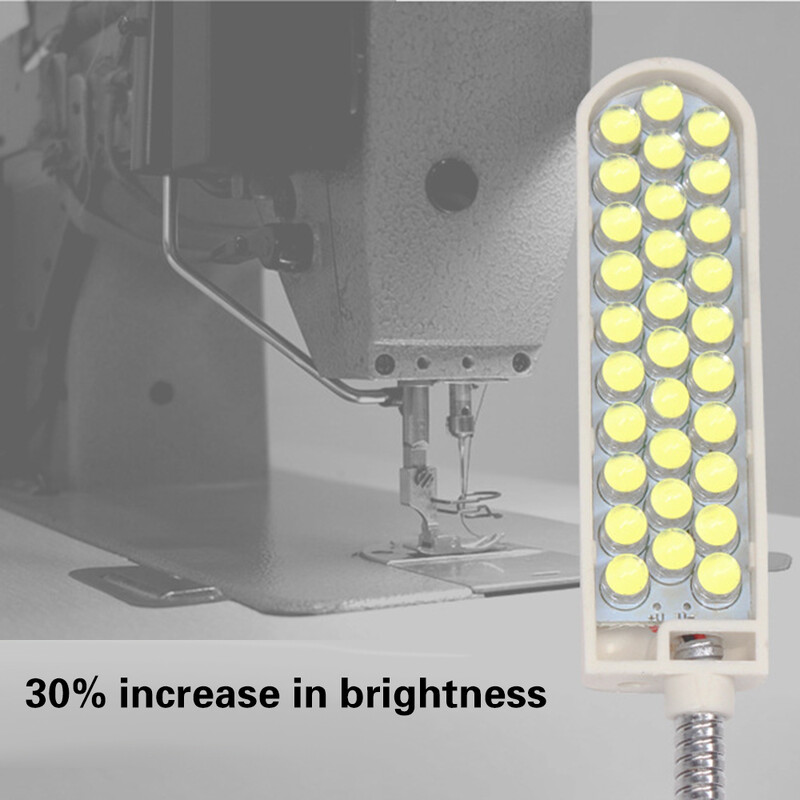 Itin ryški nešiojama siuvimo mašinos šviesa magnetinė tvirtinimo bazė žąsies kaklelio lempa visiems siuvimo mašinos apšvietimui 110V 220V