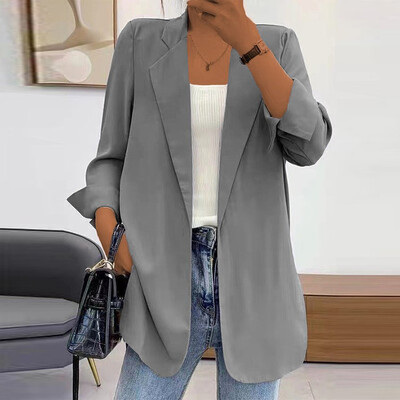 Φθινοπωρινά Γυναικεία Λεπτά Σακάκια Μπλέιζερ Γυναικεία Γυναικεία Κομψά Γυναικεία Μακρυμάνικα Μασίφ Μπλέιζερ Γυναικείας Ζακέτα