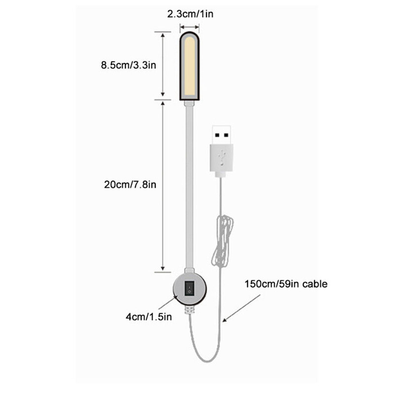 Juodai balta USB siuvimo mašinos magnetinė lemputė 6000K šaltai balta LED magnetinė lempa namams, biurui, bendrabučiui, siuvimo stalui