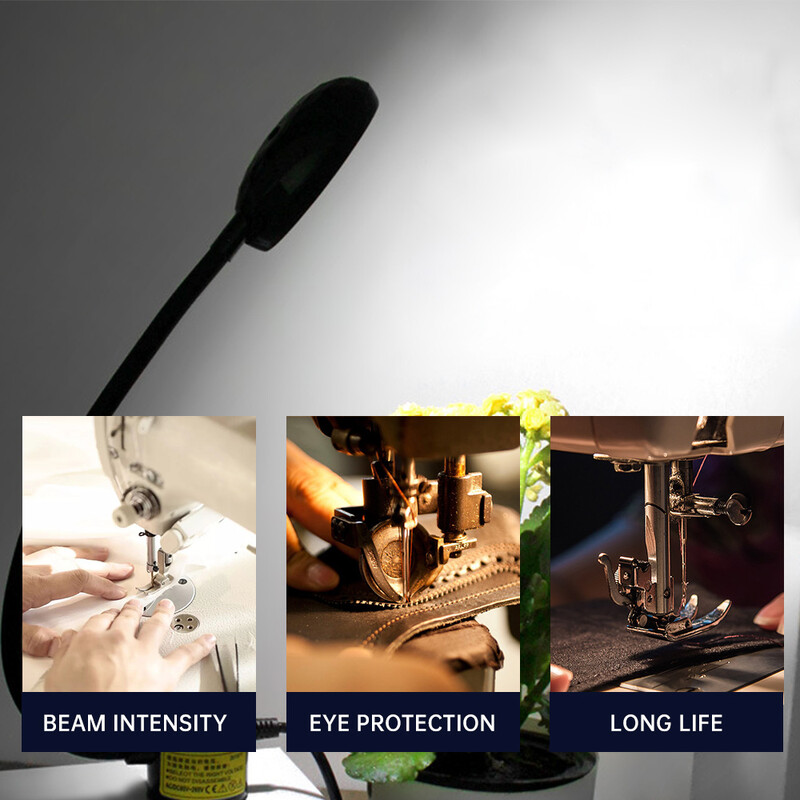 LED siuvimo mašina Lengvas pramoninis apšvietimo lempa Lankstus magnetinis darbinis žibintas tekinimo staklėms gręžimo presams darbo stalams ES / JAV kištukas