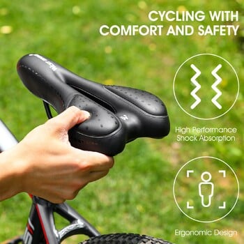 WEST BIKING Σέλα ποδηλάτου MTB Mountain Road Bicycle Seat PU Δερμάτινο Gel Ανώδυνο ποδηλατικό μαξιλάρι BMX Άνετα αντικραδασμικά ανταλλακτικά