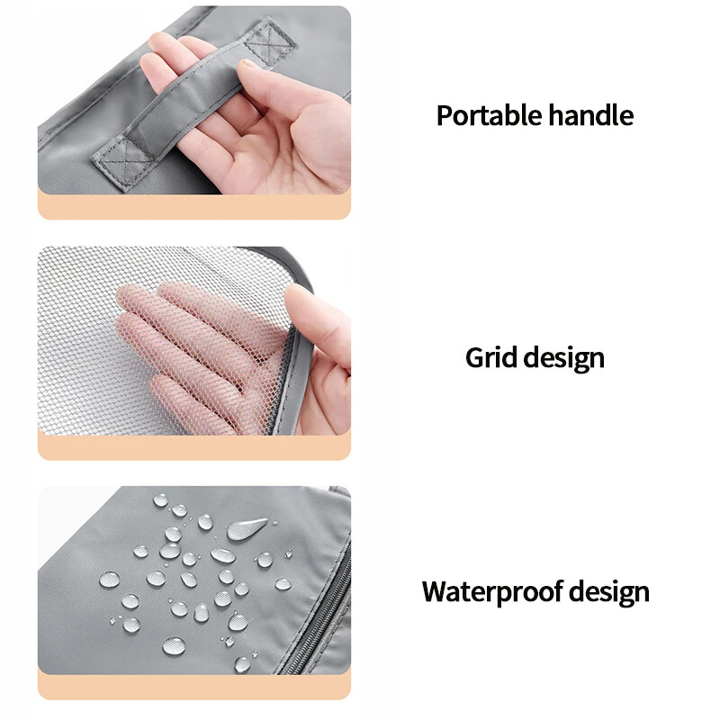 Set de 8 bucăți, organizator de călătorie impermeabil, genți portabile de depozitare, set de cuburi de ambalare, huse pentru bagaje, haine, lenjerie de corp.