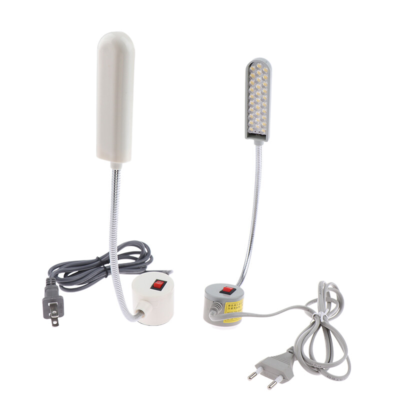 30 LED siuvimo mašinos šviesos magnetinio pagrindo darbo lemputė su žąsine LED pramoninė lempa tekinimo staklėms gręžimo presams darbo stalams