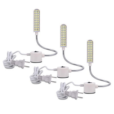 Lampă pentru mașină de cusut cu 30 LED, lampă de lucru cu gât de gâscă, reglabilă, flexibilă, cu bază magnetică, pentru strung de banc de lucru