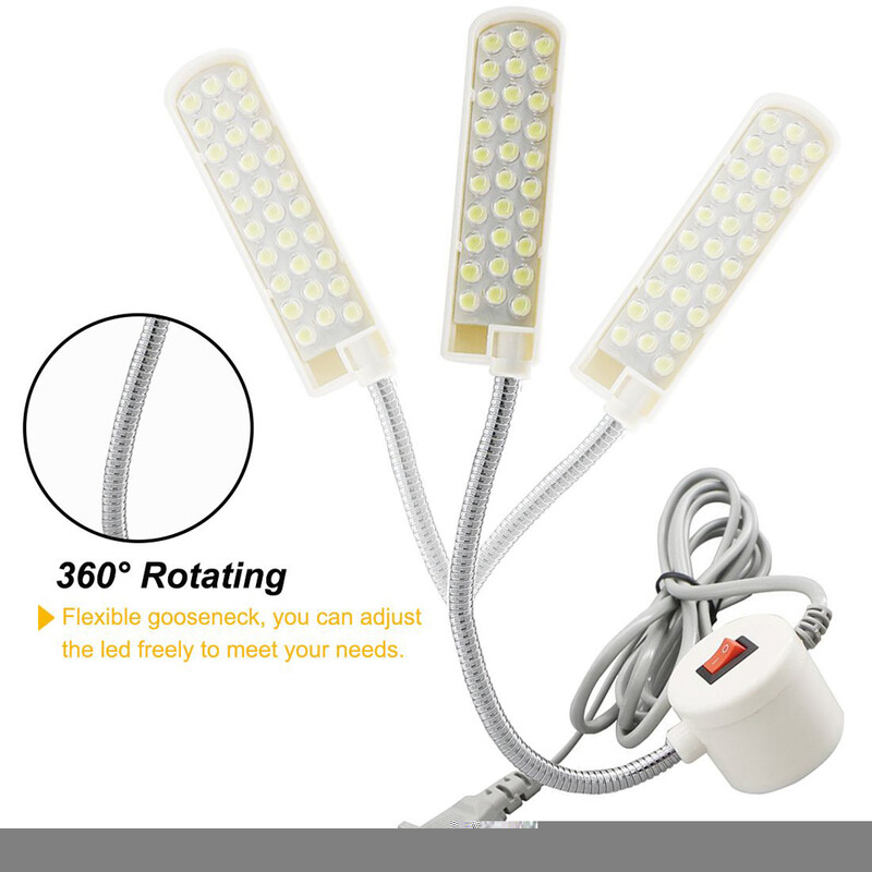 30LED siuvimo mašinos lempa 360 lanksti reguliuojama darbo lempa su žąsiena