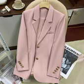 Φθινοπωρινό μακρυμάνικο μονόστομο σακάκι Mujer 2023 Fashion Blazers για Γυναικεία Casual Παλτό Χειμερινά Μπουφάν για Γυναικεία Εξωτερικά Ενδύματα