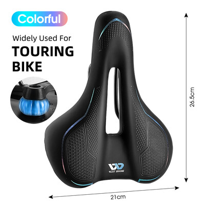 WEST BIKING Σέλα ποδηλάτου Μαξιλάρι σιλικόνης PU Δερμάτινη επιφάνεια γεμισμένη με πυρίτιο Gel Άνετο ποδηλατικό κάθισμα αντικραδασμική σέλα ποδηλάτου