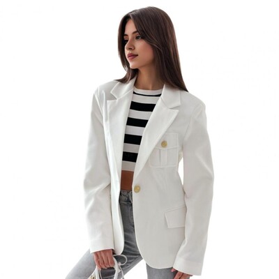 Rudens un ziemas jauns sieviešu uzvalks mētelis atloks ar garām piedurknēm atlokiem kabatas uzvalka jaka vienkrāsains, vienas pogas biroja sieviešu virsdrēbes