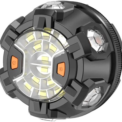 Pagalba Flash automobilio švyturėlis avarinis SOS šviesos diodas, saugaus kelyje mirksintis žibintas, įspėjantis žibintas Magnetinio pagrindo kablio gedimas