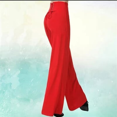 Γυναικεία Παντελόνια Latin Dance Παντελόνια Μοντέρνου Χορού Αίθουσα Χορού Χορού Φαρδύ Παντελόνι Γυναικεία Ψηλόμεση Casual Φαρδιά Παντελόνια Σιφόν