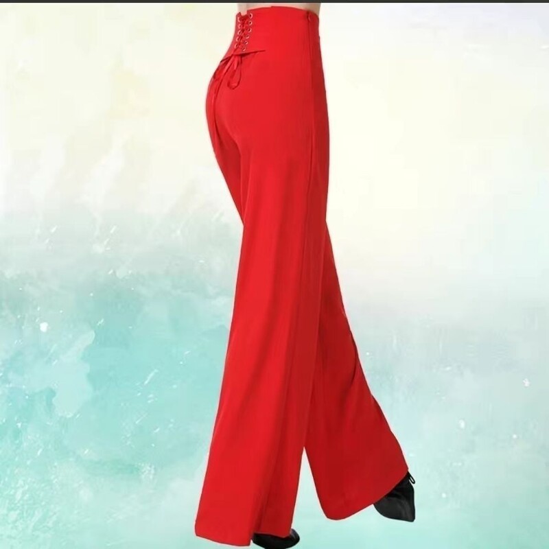 Γυναικεία Παντελόνια Latin Dance Παντελόνια Μοντέρνου Χορού Αίθουσα Χορού Χορού Φαρδύ Παντελόνι Γυναικεία Ψηλόμεση Casual Φαρδιά Παντελόνια Σιφόν
