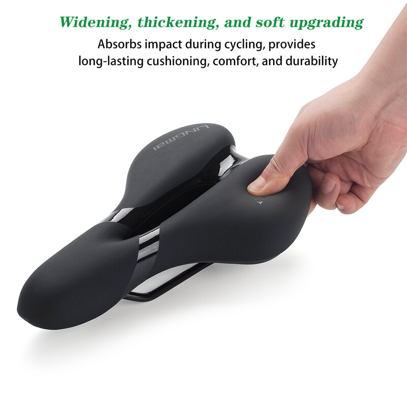 Ανδρικό και γυναικείο κάθισμα ποδηλάτου LINGMAI Αδιάβροχο κάθισμα ποδηλάτου με μαλακή απορρόφηση κραδασμών MTB Mountain Road Bike Cushion